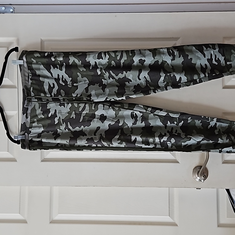 Lucky Brand Camo Green Lounge Pajama Pants,Size Large,Drawstring Waist,N…